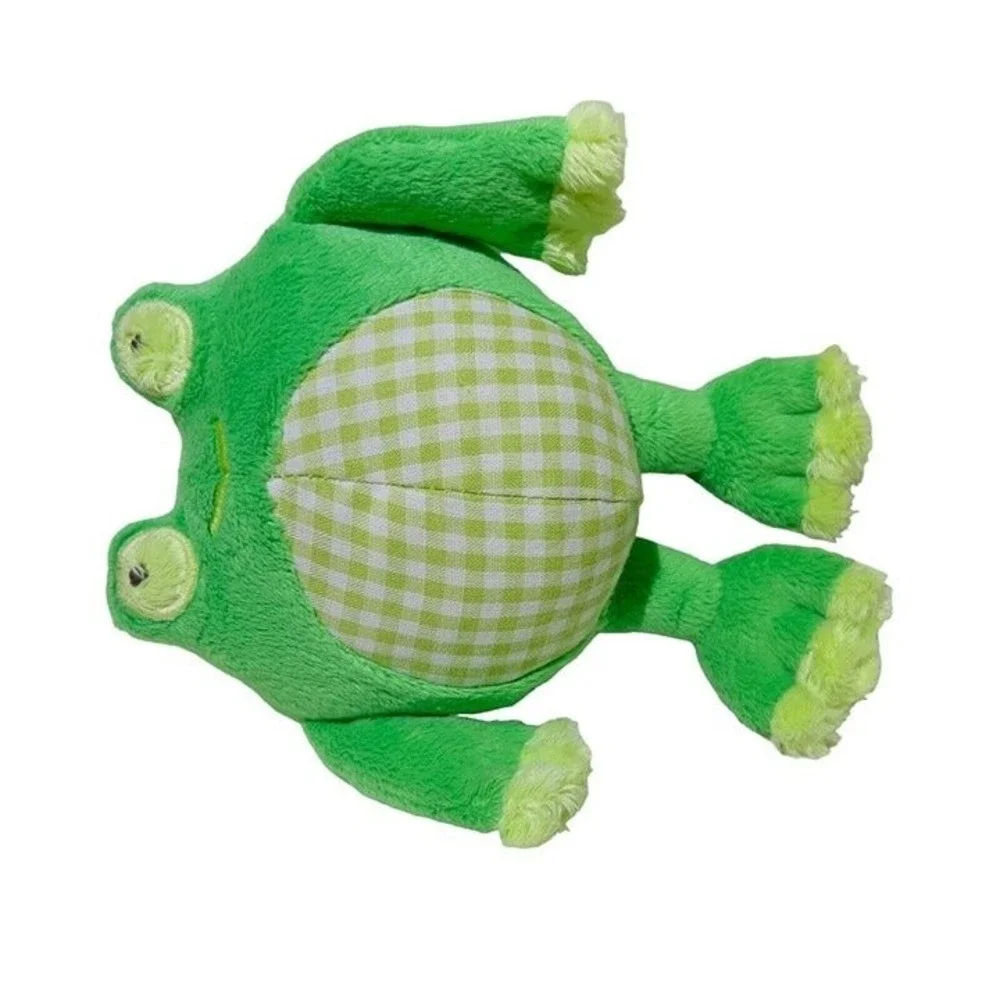 Old Navy Green 7” Frog 2011 Stuffed Animal Plush Soft‎ Baby Toy Washable